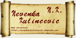 Nevenka Kulinčević vizit kartica